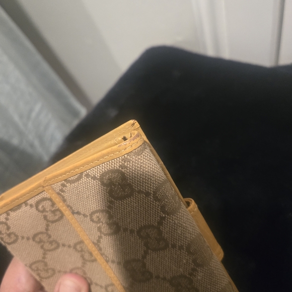 Vintage GUCCI GG Logo Canvas Leather Bifold Wallet - Picture 6 of 14